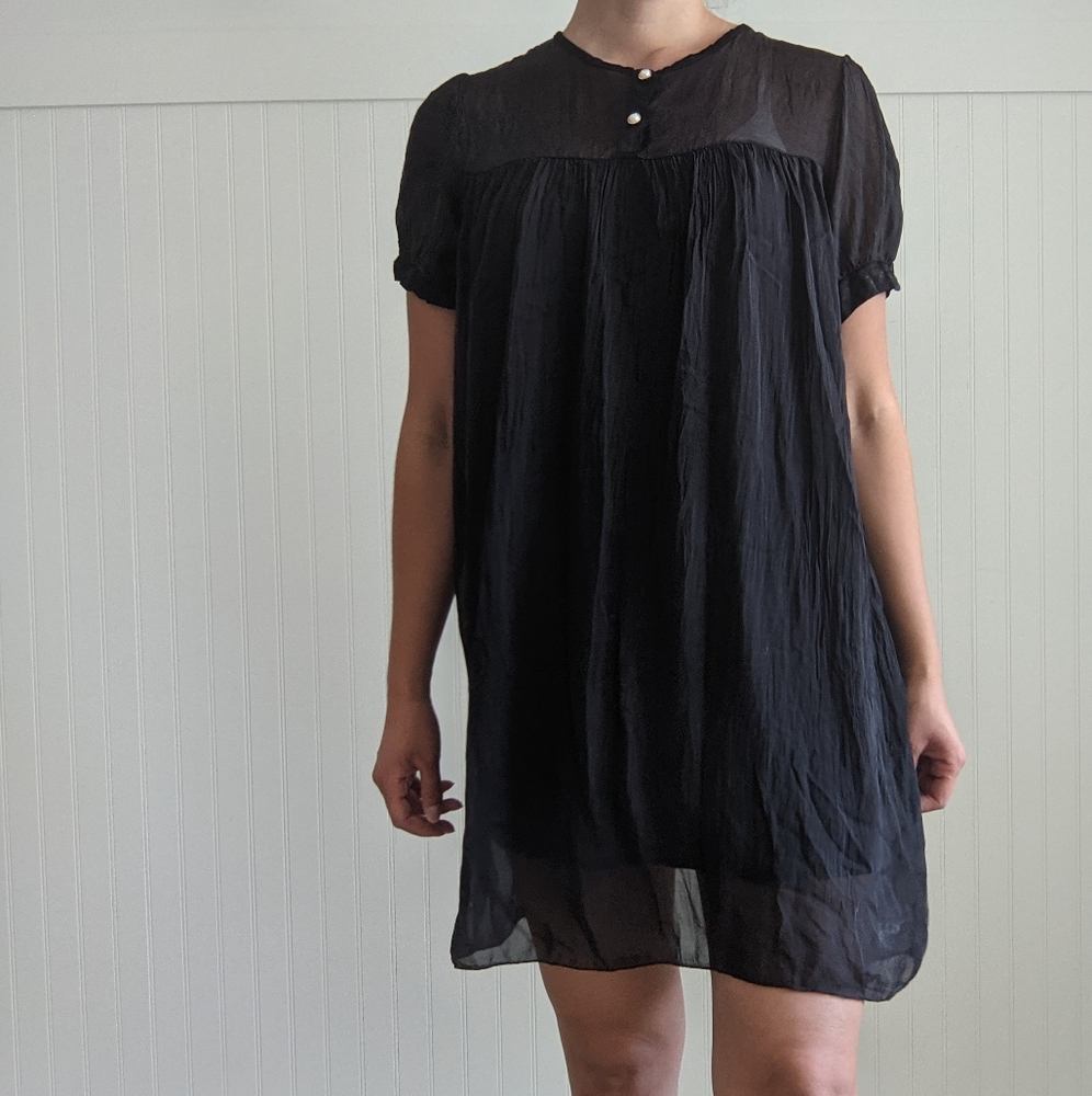 Black silk dress